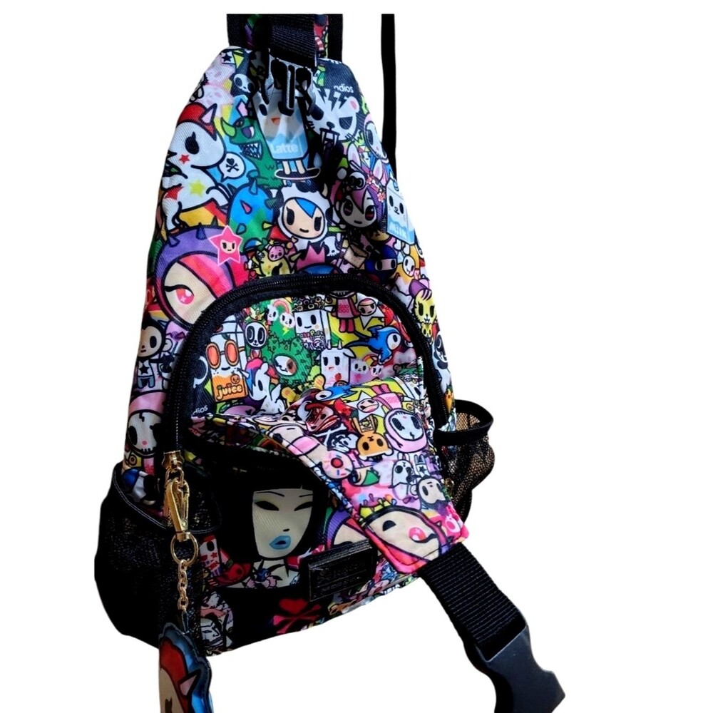 tokidoki Multicolor Character Print Crossbody Sling Bag One Strap Adjustable - Picture 5 of 8